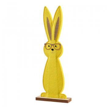 Filz-Hase mit Brille gelb (50 cm)